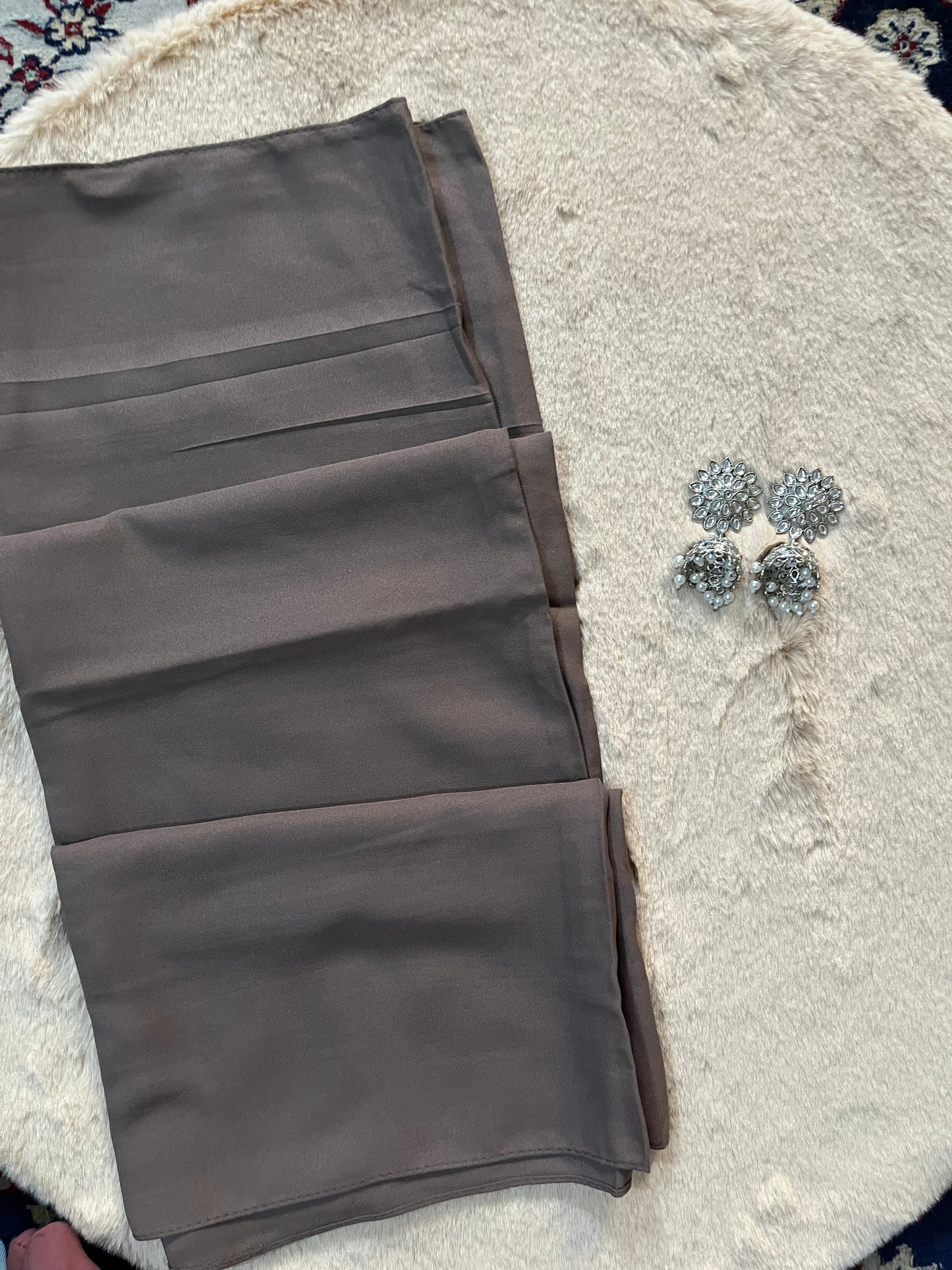 Dark Truffle | Matte Chiffon Hijab - Elegance Redefined | 180*75 Size
