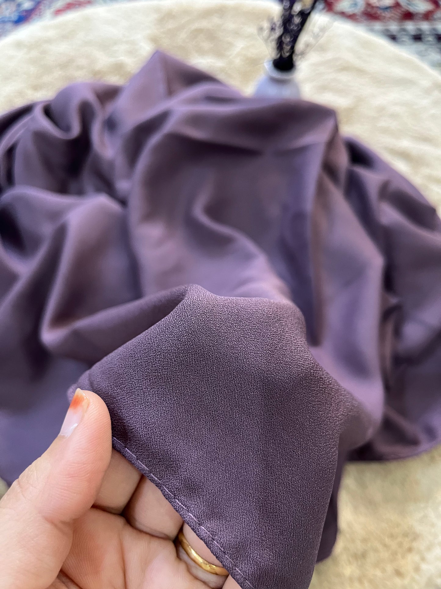 Plum Purple | Matte Chiffon Hijab - Elegance Redefined | 180*75 Size