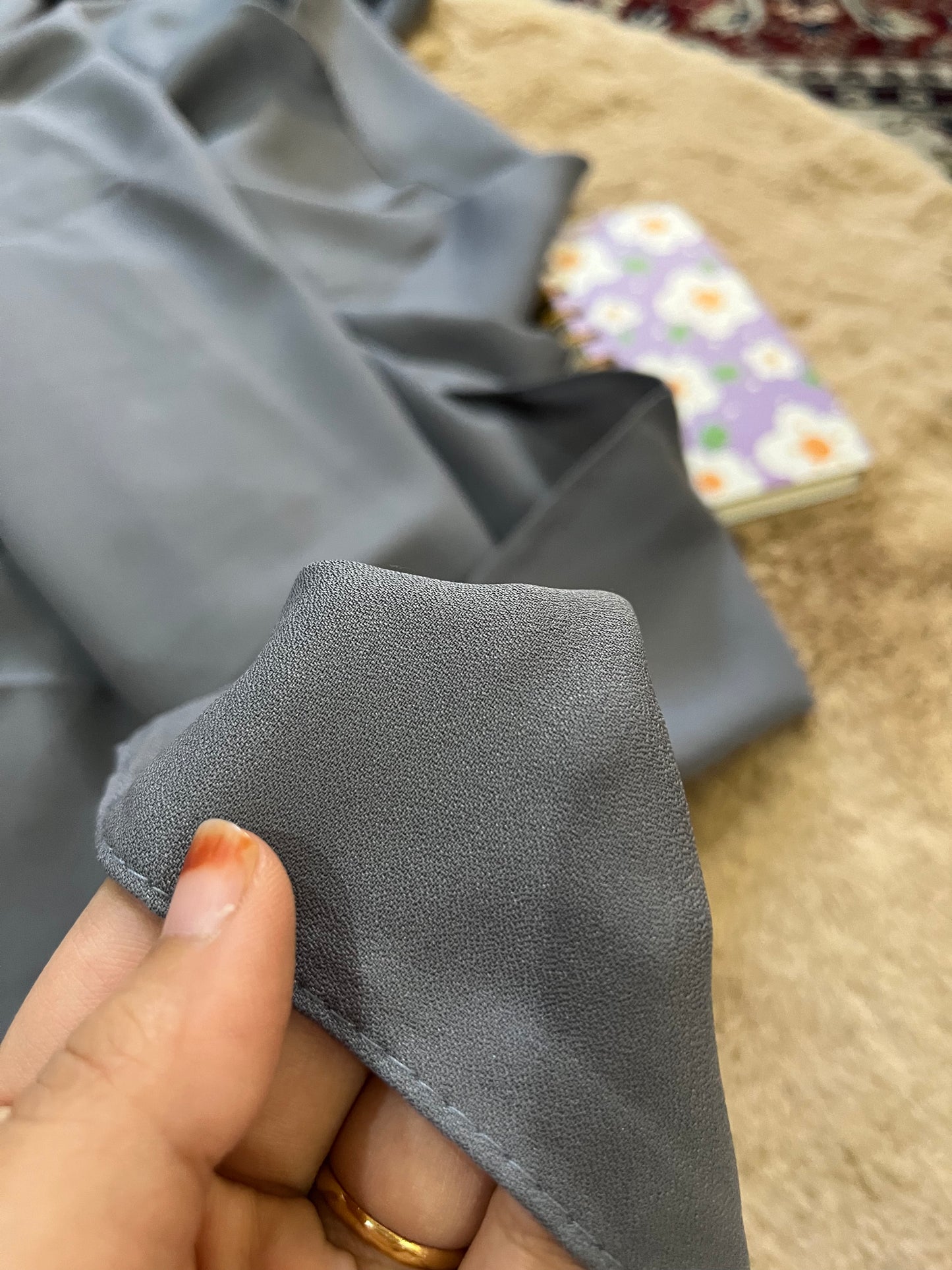 Dolphin Grey | Matte Chiffon Hijab - Elegance Redefined | 180*75 Size