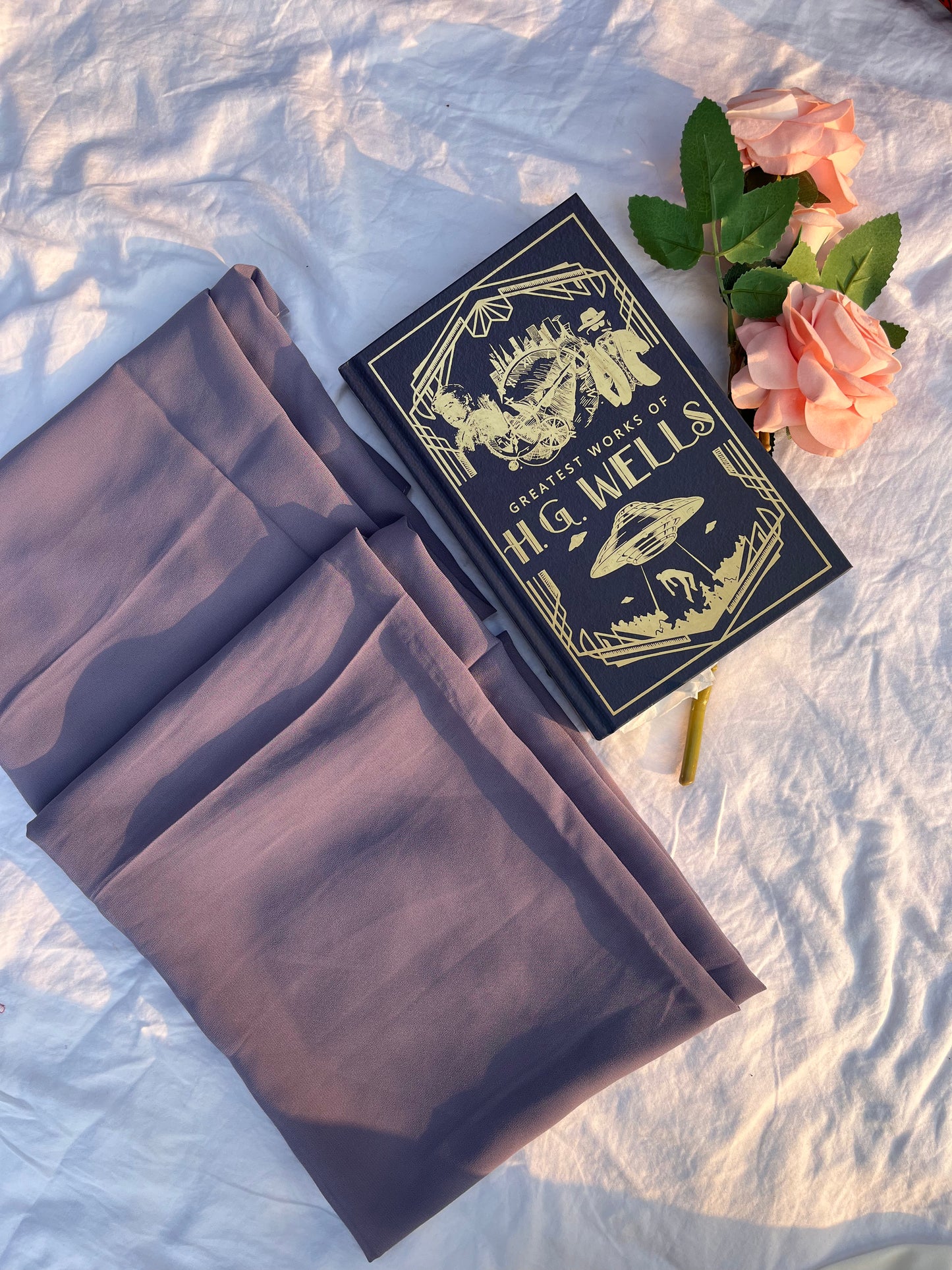 Wisteria Purple | Heavy Chiffon Hijab - Elegance Redefined | 180*75 Size