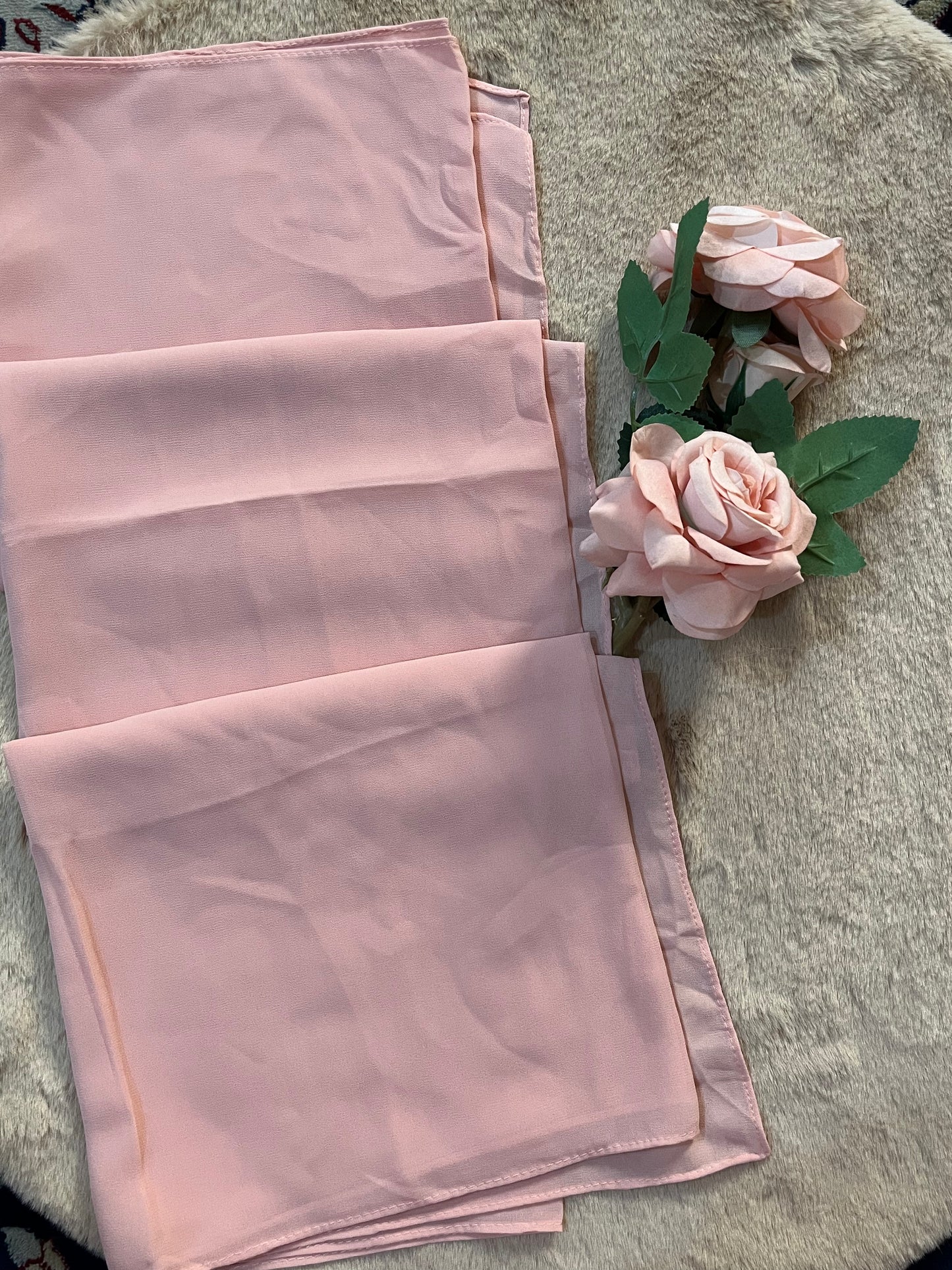 Baby Pink | Heavy Chiffon Hijab - Elegance Redefined | 180*75 Size