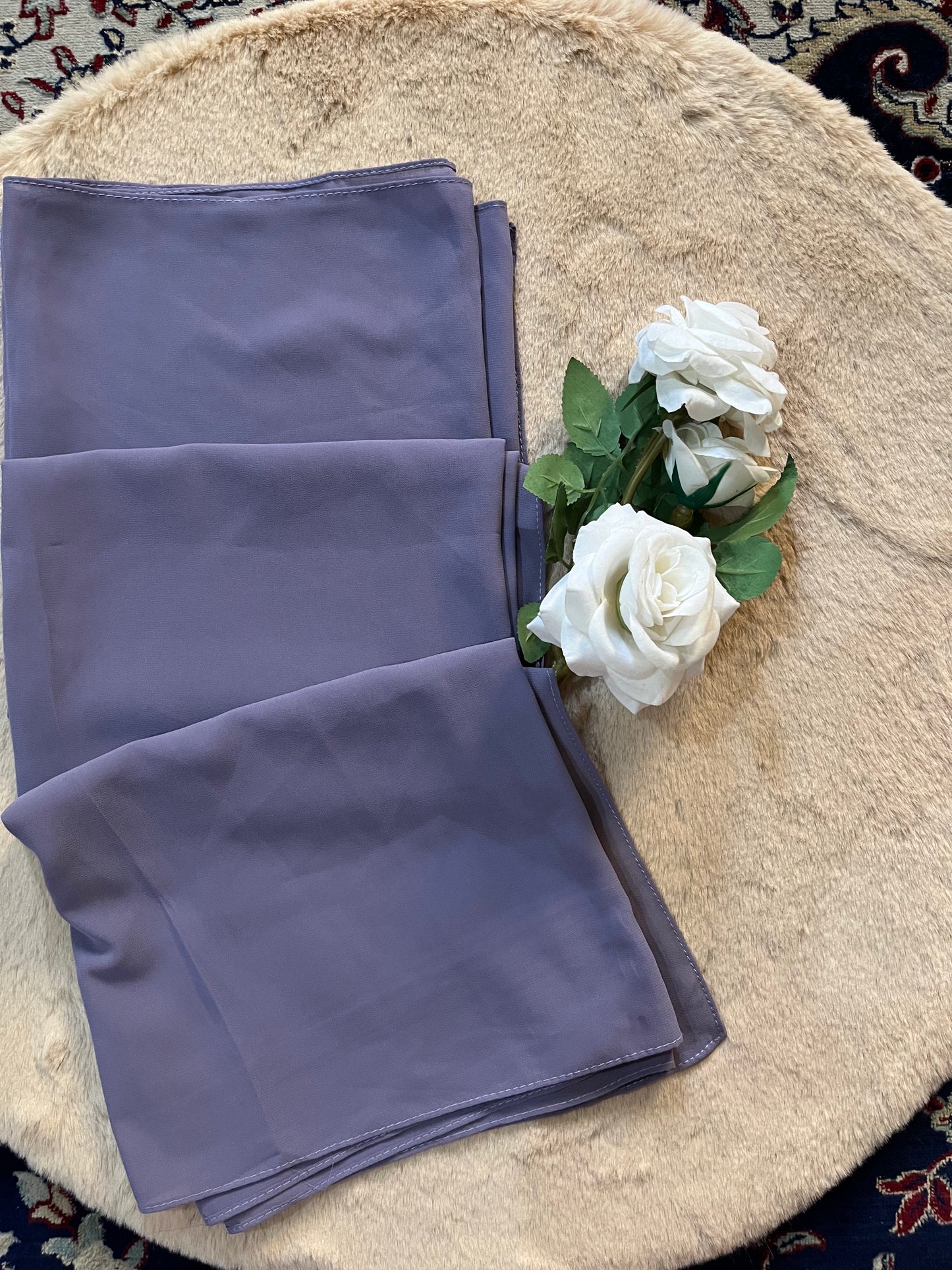 Wisteria Purple | Heavy Chiffon Hijab - Elegance Redefined | 180*75 Size