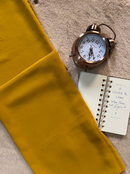 Mustard Yellow | Heavy Chiffon Hijab - Elegance Redefined | 180*75 Size