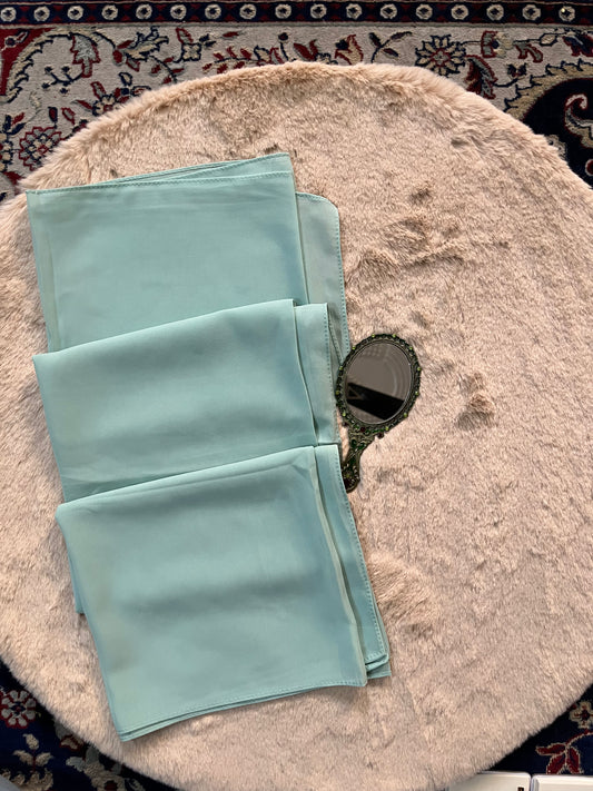 Turquoise Blue | Heavy Chiffon Hijab - Elegance Redefined | 180*75 Size