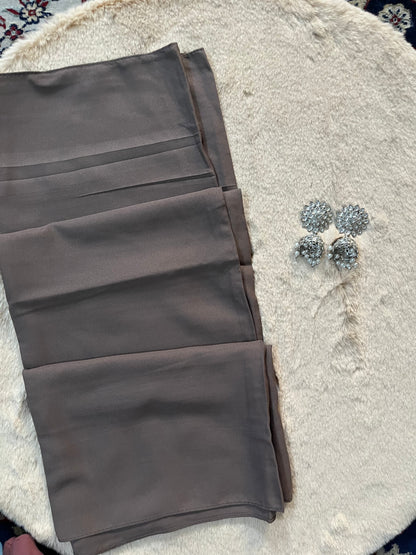 Dark Truffle | Matte Chiffon Hijab - Elegance Redefined | 180*75 Size