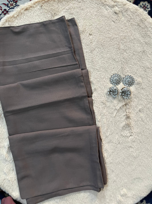Dark Truffle | Matte Chiffon Hijab - Elegance Redefined | 180*75 Size