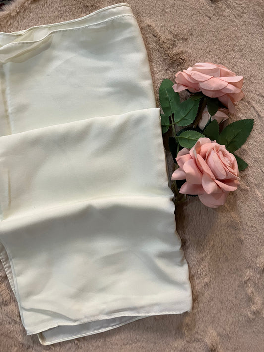 Cloud White | Matte Chiffon Hijab - Elegance Redefined | 180*75 Size