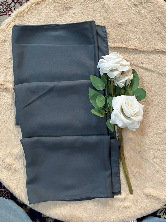 Slate Grey | Matte Chiffon Hijab - Elegance Redefined | 180*75 Size