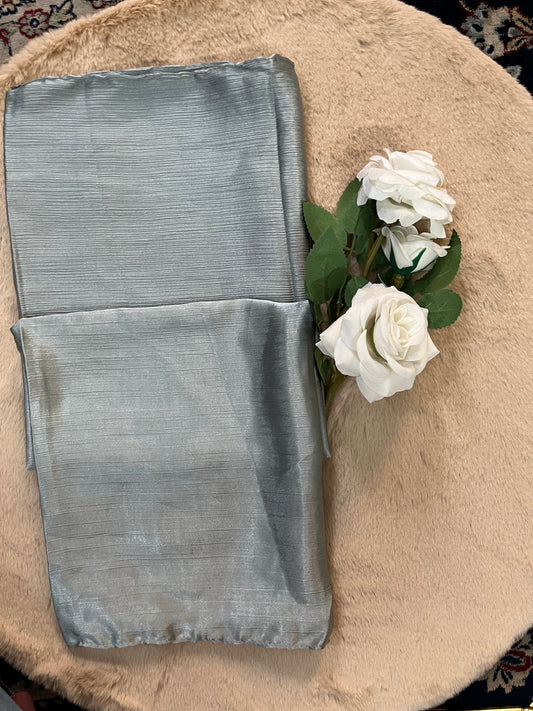Dolphin Silver Grey | Muna Satin Hijab - Elegance Redefined | 180*75 Size