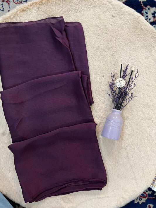 Fig Purple Shine | Muna Satin Hijab - Elegance Redefined | 180*75 Size