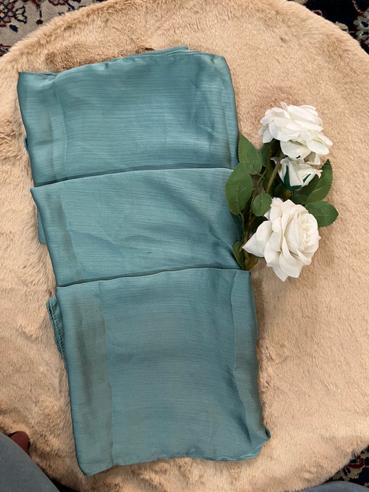 Cruise Sky Blue | Muna Satin Hijab - Elegance Redefined | 180*75 Size