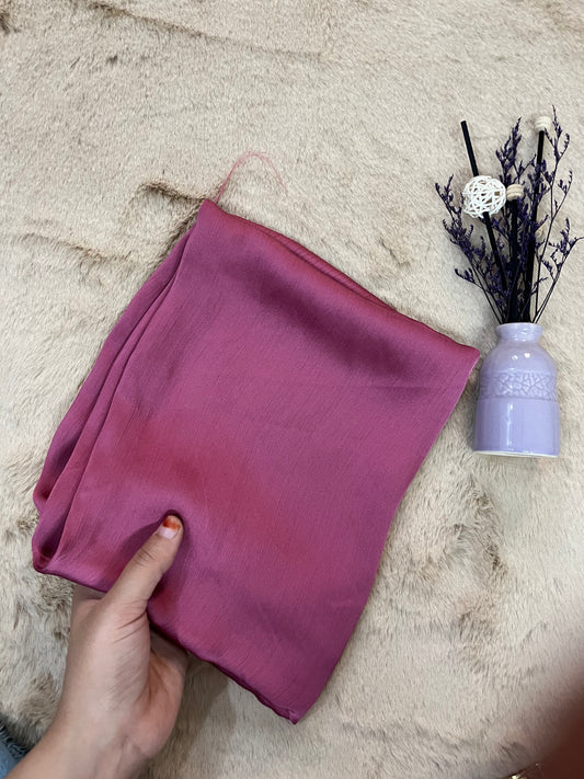 Mauve Pink Shine | Muna Satin Hijab - Elegance Redefined | 180*75 Size
