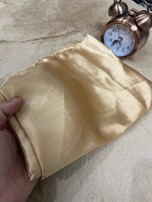 Golden Shine | Muna Satin Hijab - Elegance Redefined | 180*75 Size