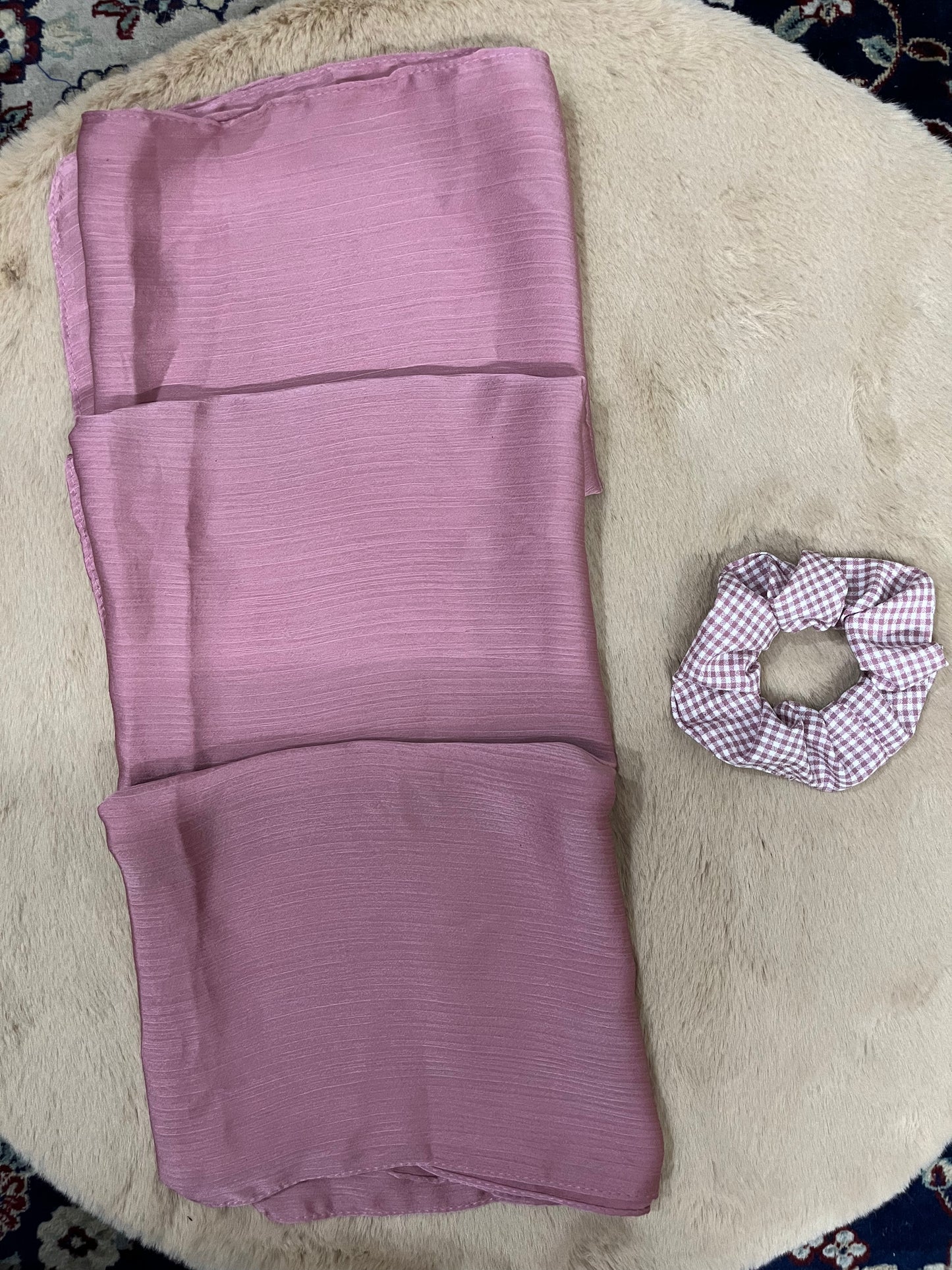 Baby Pink Shine | Muna Satin Hijab - Elegance Redefined | 180*75 Size