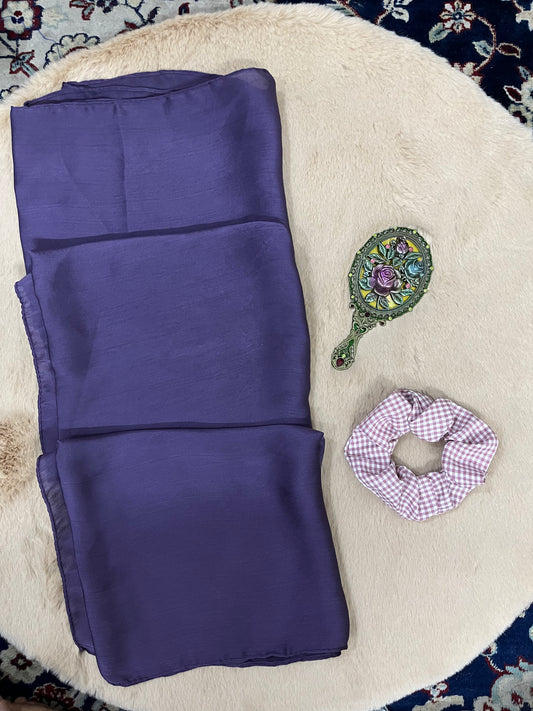 Cadbury Purple Shine | Muna Satin Hijab - Elegance Redefined | 180*75 Size