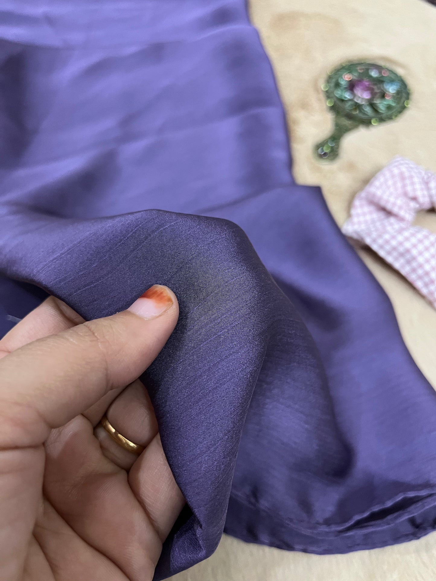 Cadbury Purple Shine | Muna Satin Hijab - Elegance Redefined | 180*75 Size