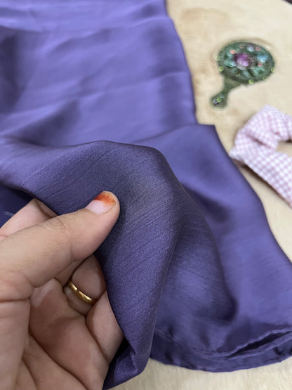 Cadbury Purple Shine | Muna Satin Hijab - Elegance Redefined | 180*75 Size