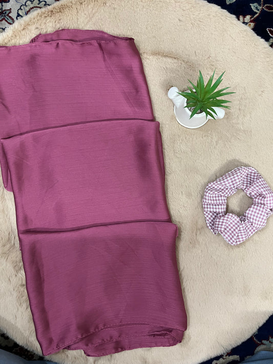 Barbie Pink Shine | Muna Satin Hijab - Elegance Redefined | 180*75 Size