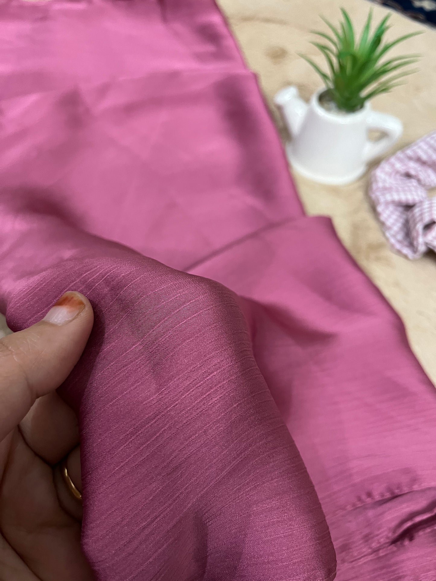 Barbie Pink Shine | Muna Satin Hijab - Elegance Redefined | 180*75 Size