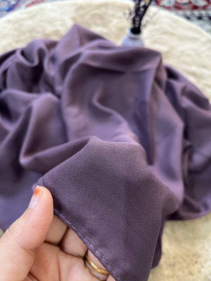 Plum Purple | Matte Chiffon Hijab - Elegance Redefined | 180*75 Size