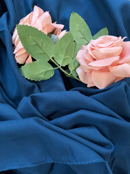 Cobalt Blue | Matte Chiffon Hijab - Elegance Redefined | 180*75 Size