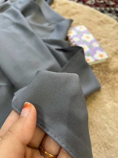 Dolphin Grey | Matte Chiffon Hijab - Elegance Redefined | 180*75 Size