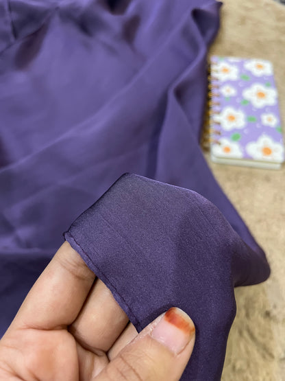 Royal Purple Shine | Muna Satin Hijab - Elegance Redefined | 180*75 Size