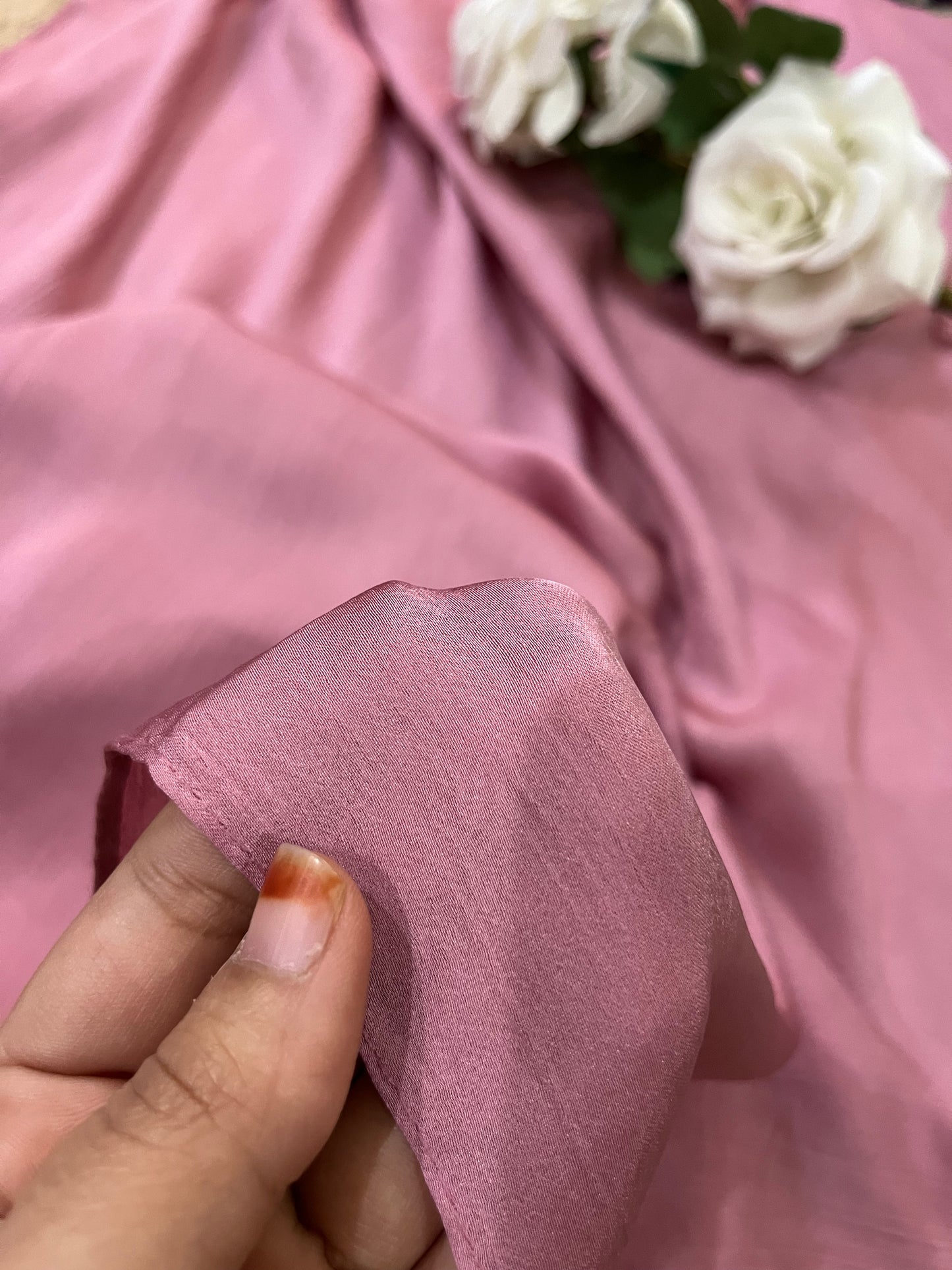 Candy Floss Pink Shine | Muna Satin Hijab - Elegance Redefined | 180*75 Size