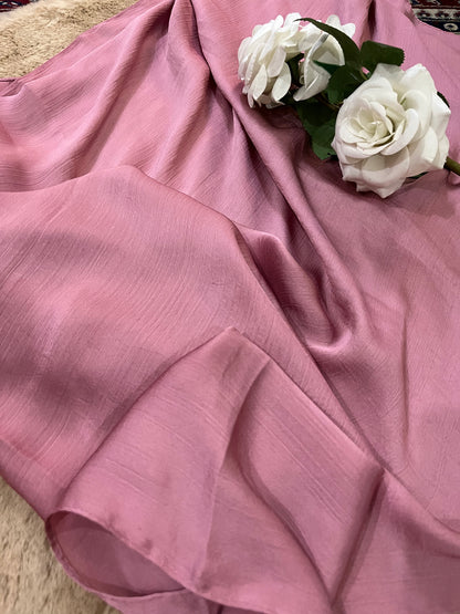 Candy Floss Pink Shine | Muna Satin Hijab - Elegance Redefined | 180*75 Size