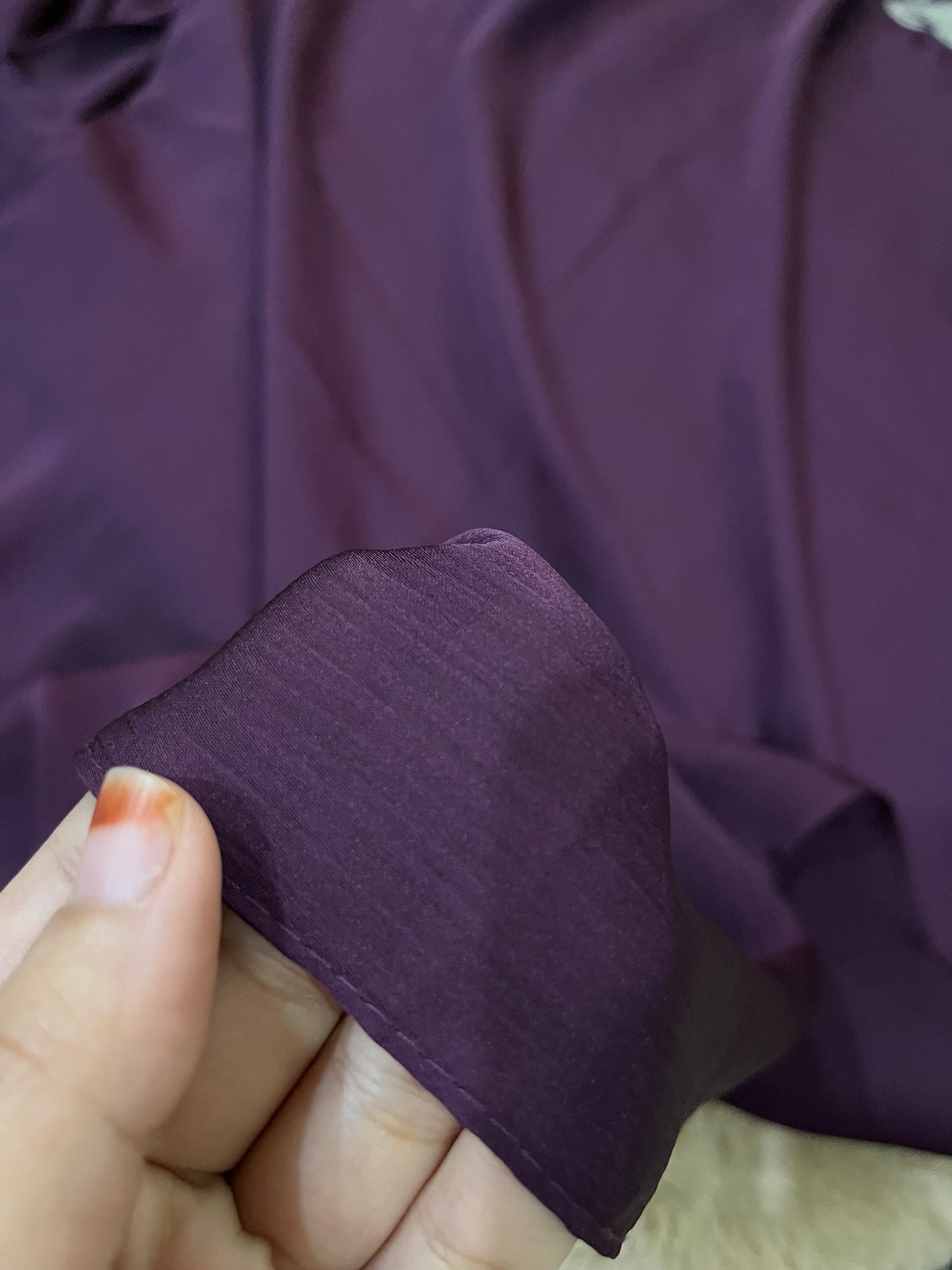 Fig Purple Shine | Muna Satin Hijab - Elegance Redefined | 180*75 Size