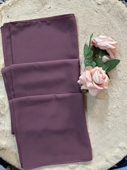 Dusty Purple | Heavy Chiffon Hijab - Elegance Redefined | 180*75 Size (Copy)