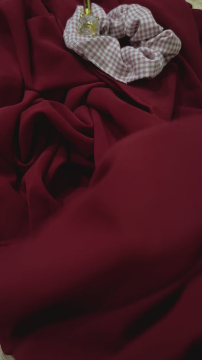 Maroon Red | Heavy Chiffon Hijab - Elegance Redefined | 180*75 Size