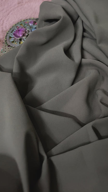 Cool Grey | Heavy Chiffon Hijab - Elegance Redefined | 180*75 Size