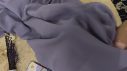 Wisteria Purple | Heavy Chiffon Hijab - Elegance Redefined | 180*75 Size