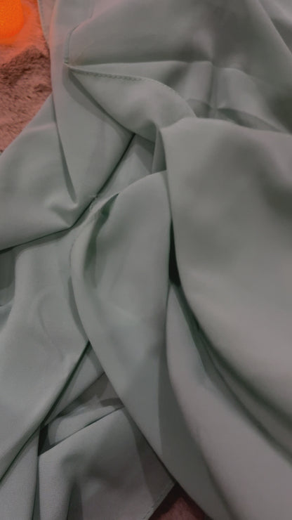 Cool Grey | Heavy Chiffon Hijab - Elegance Redefined | 180*75 Size
