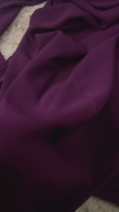 Burgundy Purple | Heavy Chiffon Hijab - Elegance Redefined | 180*75 Size